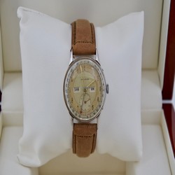 Movado Mens watch Unisex Manual winding Steel Movado triple calendar vintage