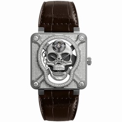 Bell & Ross BR 01 Mens watch Unisex Manual winding Steel BR01-SKULL-SK-FLD