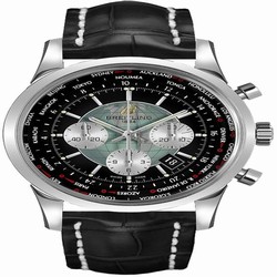 Breitling Transocean Chronograph Unitime Mens watch Unisex Automatic Steel AB0510U4 BB62 760P