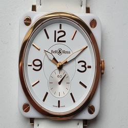 Bell & Ross BR S Mens watch Unisex Quartz Rose gold BRS-98-WCR