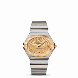 Omega Constellation Quartz Womens watch Quartz Gold Steel 123.20.27.60.58.001
