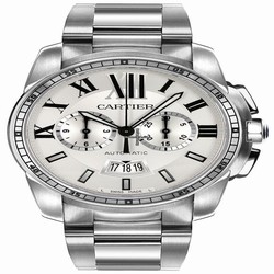 Cartier Calibre de Cartier Chronograph Mens watch Unisex Automatic Steel W7100045
