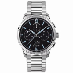 Glashtte Original Senator Chronograph Panorama Date Mens watch Unisex Automatic Steel 1-37-01-03-02-70