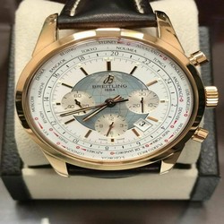 Breitling Transocean Chronograph Unitime Mens watch Unisex Automatic Rose gold RB0510