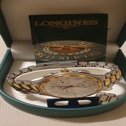Longines Conquest Mens watch Unisex Quartz Gold Steel L1.614.3
