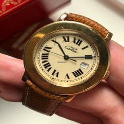 Cartier Quartz Gold Steel 1800 1
