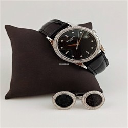 Patek Philippe Calatrava Mens watch Unisex Automatic White gold 5297G-001 (with matching Cufflinks 205.9108G)