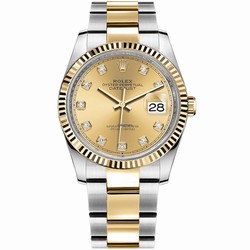 Rolex Datejust 36 Womens watch Gold Steel Automatic 126233-0018