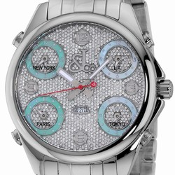 Jacob & Co. Five Time Zone Mens watch Unisex Quartz Steel JC30G