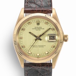 Rolex Oyster Perpetual Date Mens watch Unisex Yellow gold Automatic 1503 Vintage
