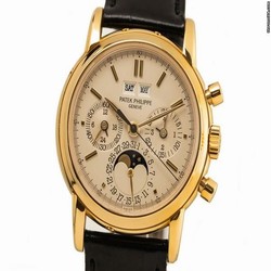 Patek Philippe Perpetual Calendar Chronograph Mens watch Unisex Manual winding Yellow gold 3971
