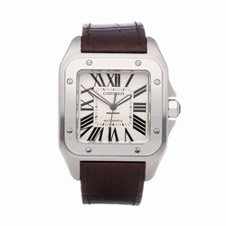 Cartier Santos 100 Mens watch Unisex Automatic Steel W20073X8 or 2656