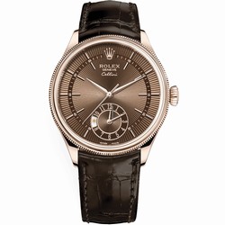 Rolex Cellini Dual Time Mens watch Unisex Rose gold Automatic 50525-0016