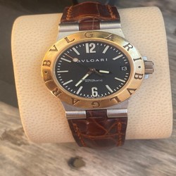 Bulgari Diagono Womens watch Automatic Gold Steel LCV 29 S