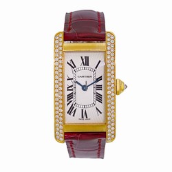 Cartier Tank Americaine Womens watch Quartz Yellow gold 2489 - WJTA0003
