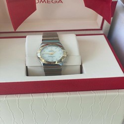 Omega Constellation Quartz Womens watch Quartz Gold Steel 123.20.24.60.55.004