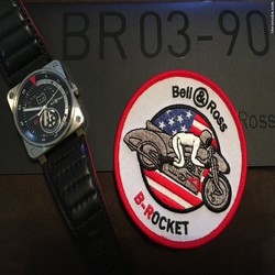 Bell & Ross BR 03-90 Grande Date et Reserve de Marche Mens watch Unisex Automatic Steel BR0390-B-Rocket