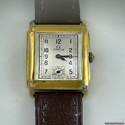 Omega Mens watch Unisex Manual winding Yellow gold Tank Rectangular 88139