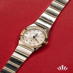 Omega Constellation Quartz Quartz Gold Steel 123.252.460.55.007