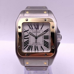 Cartier Santos 100 Mens watch Unisex Automatic Gold Steel W200728G