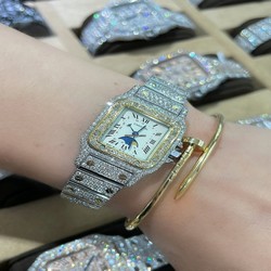 Cartier Santos Galbee Womens watch Quartz Gold Steel 119902