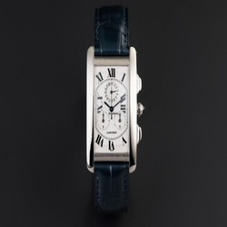 Cartier Tank Americaine Mens watch Unisex Quartz White gold 2312