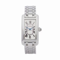 Cartier Tank Americaine Mens watch Unisex Quartz White gold 1713