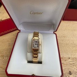 Cartier Tank Francaise Womens watch Quartz Yellow gold WJTA0024
