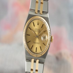 Rolex Mens watch Unisex Gold Steel Quartz 17013A