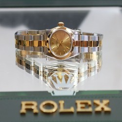 Rolex Oyster Perpetual Womens watch Gold Steel Automatic 67183