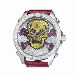 Jacob & Co. Five Time Zone Quartz Steel JCM-SKULL6D