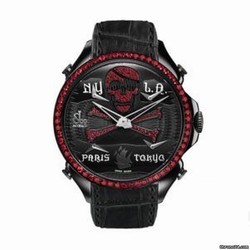 Jacob & Co. Five Time Zone Mens watch Unisex Quartz Steel PZ500.11.VO.NU.A