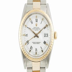 Rolex Oyster Perpetual Date Mens watch Unisex Gold Steel Automatic 15053