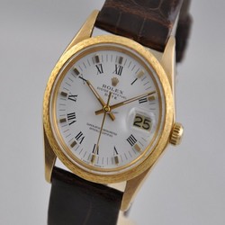 Rolex Oyster Perpetual Date Mens watch Unisex Yellow gold Automatic 1514