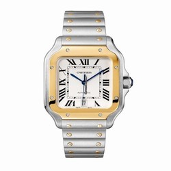 Cartier Santos Mens watch Unisex Automatic Gold Steel W2SA0009