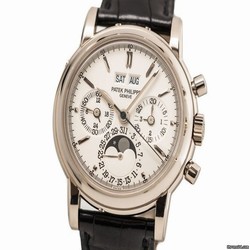 Patek Philippe Perpetual Calendar Chronograph Mens watch Unisex Manual winding White gold 3970EG-016