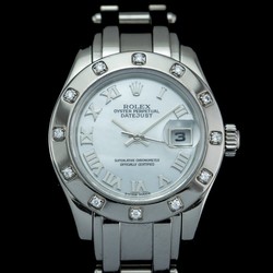 Rolex Lady-Datejust Pearlmaster Mens watch Unisex White gold Automatic 80319
