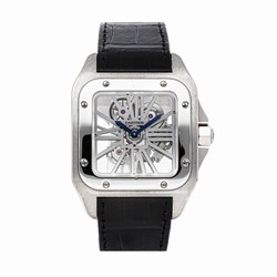 Cartier Santos 100 Mens watch Unisex Manual winding Palladium W2020018