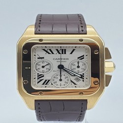 Cartier Santos 100 Mens watch Unisex Automatic Rose gold W20131Y1