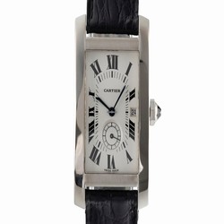 Cartier Tank Americaine Mens watch Unisex Quartz White gold 3012905