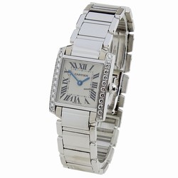 Cartier Tank Francaise Mens watch Unisex Quartz White gold WE1002SE