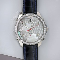 Jacob & Co. Five Time Zone Womens watch Quartz Steel JC-47WW 3.25ct bezel