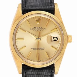 Rolex Oyster Perpetual Date Mens watch Unisex Yellow gold Automatic 1502