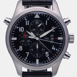 IWC Pilot Double Chronograph Mens watch Unisex Automatic Steel IW377801