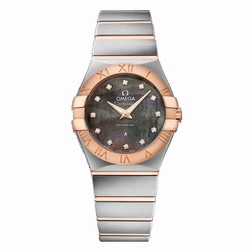Omega Constellation Quartz Womens watch Quartz Gold Steel 123.20.27.60.57.006