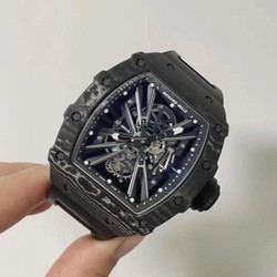 Richard Mille Mens watch Unisex Automatic Carbon Richard Mille Tourbillon Black Quartz Tpt RM 12-01