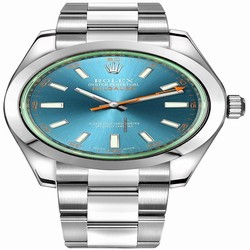Rolex Milgauss Mens watch Unisex Steel Automatic 116400GV-BLUE