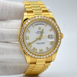 Rolex Day-Date II Mens watch Unisex Yellow gold Automatic 218348