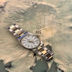 Rolex Oyster Perpetual 31 Mens watch Unisex Gold Steel Automatic 6751