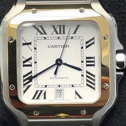 Cartier Santos Mens watch Unisex Automatic Gold Steel W2SA0006